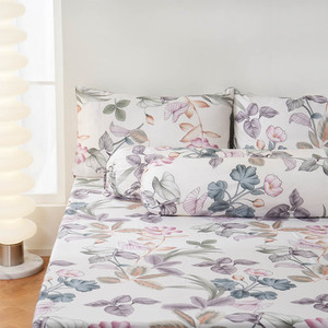 [EZO.0801057] AZKO Sleeplite Set Seprai Microfiber Flower Vera Sprei Motif Seprai Aesthetic Seprei Sheet Set Bed Sheet Aksesoris Tempat Tidur Set Sarung Bantal Sarung Guling