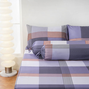[EZO.0801058] AZKO Sleeplite Set Seprai Microfiber Stripe Lucas Sprei Motif Seprai Aesthetic Seprei Sheet Set Bed Sheet Aksesoris Tempat Tidur Set Sarung Bantal Sarung Guling