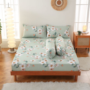 [EZO.0801079] AZKO Sleeplite Set Seprai Microfiber Flower Aya Sprei Motif Seprai Aesthetic Seprei Sheet Set Bed Sheet Aksesoris Tempat Tidur Set Sarung Bantal Sarung Guling