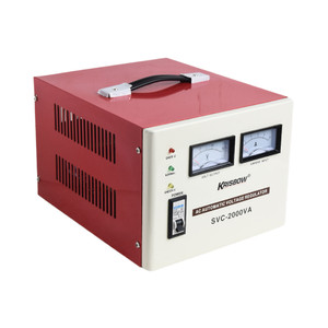 [EZO.0801096] AZKO Krisbow Analog Stabilizer SVC Penstabil Tegangan Penyeimbang Daya Power Supply Perlengkapan Listrik