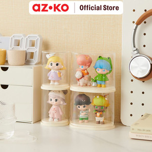 [EZO.0801107] AZKO Stora 11.9X9X9.8 cm Kotak Pajang Action Figure Single Round - Putih Ivory Display Box Tempat Koleksi Pajangan Storage Tempat Hiasan Dekorasi Rumah