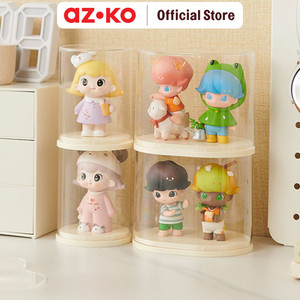 [EZO.0801108] AZKO Stora 7.5X7.5X9.8 cm Kotak Pajang Action Figure Single Round - Putih Ivory Display Box Tempat Koleksi Pajangan Storage Tempat Hiasan Dekorasi Rumah