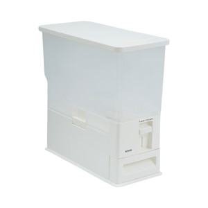 [EZO.0801165] AZKO Kris Fifo Tempat Beras - Putih Rice Container Food Grade Kotak Beras Wadah Penyimpanan Beras Perlengkapan Dapur