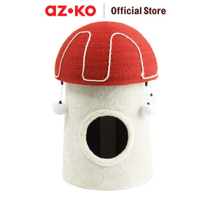 [EZO.0801180] AZKO Paws N Tail 40X40X60 cm Pohon Bermain Kucing Medium Mushroom Cat Tree Toy Mainan Cakaran Garukan Kucing Scratcher Tree Tempat Memanjat Bermain Kucing