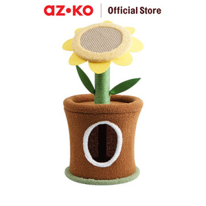 [EZO.0801181] AZKO Paws N Tail 35X35X72 cm Pohon Bermain Kucing Big Sun Flower Cat Tree Toy Mainan Cakaran Garukan Kucing Scratcher Tree Tempat Memanjat Bermain Kucing