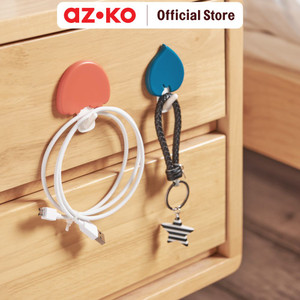 [EZO.0801186] AZKO Stora Set 2 Pcs Gantungan Dinding Permanen Design Tree - Biru/Pink Pengait Multifungsi Tembok Wall Hook Tempat Gantung Pakaian Barang Serbaguna