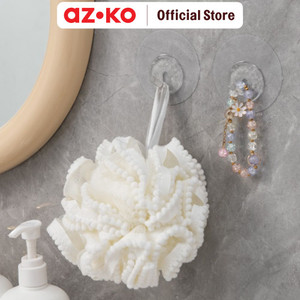 [EZO.0801188] AZKO Stora Set 3 Pcs Gantungan Dinding Serbaguna Permanen Seamless - Putih Pengait Multifungsi Tembok Clothes Hook Tempat Gantung Pakaian Barang Serbaguna