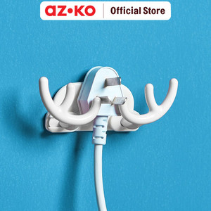 [EZO.0801197] AZKO Stora Gantungan Dinding Serbaguna Glasses - Putih Pengait Multifungsi Tembok Glasses Hook Tempat Gantung Pakaian Barang Serbaguna
