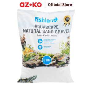 [EZO.0801198] AZKO Fishland 5 kg Pasir Kerikil Alami Aquarium Snow Sand 0.4-0.6 mm Pasir Aquascape Aquarium Dekorasi Akuarium Ikan Media Tanam Aquascape