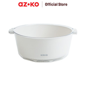 [EZO.0801261] AZKO Kris Wadah Saringan Round - Abu-Abu Food Strainer Perlengkapan Dapur Tirisan Pencuci Buah Dan Sayur