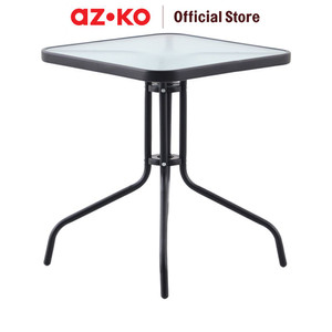 [EZO.0801285] AZKO Soleil Natura Meja Teras Bistro Wicker Meja Luar Ruangan Garden Table Balcony Desk Furnitur Taman Outdoor Furniture