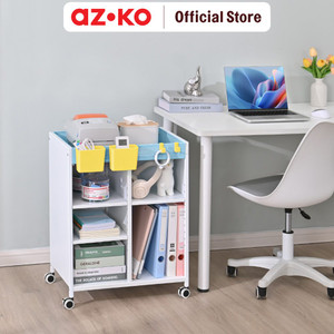 [EZO.0801293] AZKO Stora 53.2X34X69.5 cm Keenan Rak Troli - Biru Tempat Penyimpanan Multifungsi Dengan Roda Storage Trolley Wheels Rack Perlengkapan Rumah Tangga