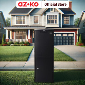 [EZO.0801296] AZKO Masterspace Kabinet Parcel Front Opener - Hitam Parcel Box Lemari Paket Tempat Penyimpanan Paket Kotak Penerima Paket Outdoor