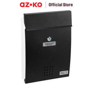 [EZO.0801298] AZKO Masterspace 25.7X8.6X38 cm Kotak Surat Dinding - Hitam Mailbox Kotak Pos Kotak Surat Tahan Cuaca