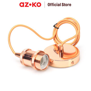 [EZO.0801305] AZKO Krisbow Fitting Lampu E27 Vintage - Rose Gold Lamp Holder Socket Bohlam Peralatan Listrik Aksesoris Lampu Penyambung Soket Lampu