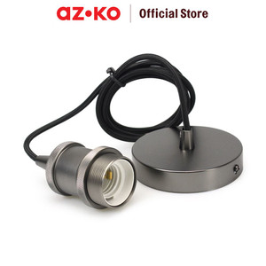 [EZO.0801306] AZKO Krisbow Fitting Lampu E27 Vintage - Hitam Lamp Holder Socket Bohlam Peralatan Listrik Aksesoris Lampu Penyambung Soket Lampu
