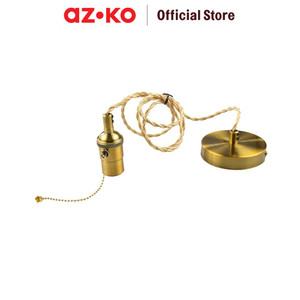 [EZO.0801307] AZKO Krisbow Fitting Lampu E27 Vintage - Gold Lamp Holder Socket Bohlam Peralatan Listrik Aksesoris Lampu Penyambung Soket Lampu