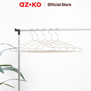 [EZO.0801316] AZKO Stora 41.5 cm Set 5 Pcs Hanger Aluminium - Abu-Abu Henger Gantungan Baju Serbaguna Shirt Hook Perlengkapan Rumah Tangga