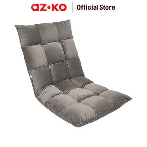 [EZO.0801367] AZKO Soleil Amadeus Kursi Lesehan Lipat Velvet - Abu-Abu Floor Folding Chair Tempat Duduk Santai Kursi Lantai Rebahan Furniture Indoor Rumah