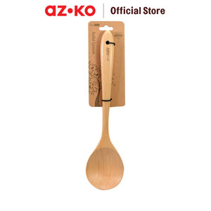 [EZO.0801384] AZKO Kris Sendok Masak Kayu Beech Wood Solid Spoon Sendok Serbaguna Peralatan Masak Perlengkapan Dapur
