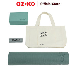 [EZO.0801396] AZKO Alph Set Yoga Kit - Hijau Perlengkapan Yoga Mat Alas Senam Mattress Latihan Yoga Perlengkapan Olahraga