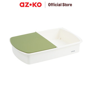 [EZO.0801415] AZKO Kris Talenan Multifungsi - Putih/Hijau Papan Pemotong Makanan Cutting Board Chopping Board Alas Iris Perlengkapan Masak Peralatan Dapur
