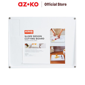 [EZO.0801416] AZKO Kris Talenan Desain Landai Plastik - Putih Papan Pemotong Makanan Cutting Board Chopping Board Alas Iris Perlengkapan Masak Peralatan Dapur