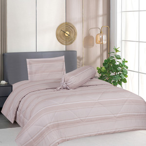 [EZO.0801424] AZKO Sleeplite Seprai Microfiber Stripe Gobi Sprei Motif Seprai Aesthetic Seprei Sheet Set Bed Sheet Aksesoris Tempat Tidur Set Sarung Bantal Sarung Guling Bedcover
