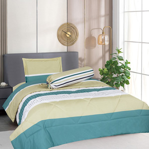[EZO.0801427] AZKO Sleeplite Seprai Microfiber Stripe Spruce Sprei Motif Seprai Aesthetic Seprei Sheet Set Bed Sheet Aksesoris Tempat Tidur Set Sarung Bantal Sarung Guling Bedcover