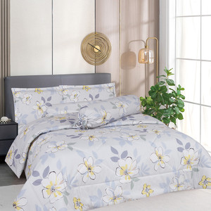 [EZO.0801432] AZKO Sleeplite Seprai Microfiber Flower Isla Sprei Motif Seprai Aesthetic Seprei Sheet Set Bed Sheet Aksesoris Tempat Tidur Set Sarung Bantal Sarung Guling Set Bed Cover