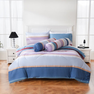 [EZO.0801442] AZKO Sleeplite Seprai Microfiber Stripe Maisie Sprei Motif Seprai Aesthetic Seprei Sheet Set Bed Sheet Aksesoris Tempat Tidur Set Sarung Bantal Sarung Guling