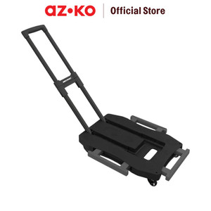 [EZO.0801450] AZKO Maxbuilt Troli Plastik Lipat Extendable 80 kg - Hitam Alat Pengangkut Barang Dengan Roda Wheels Cart Troli Kardus Box Perlengkapan Industri
