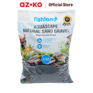 [EZO.0801460] AZKO Fishland 5 kg Pasir Kerikil Alami Aquarium Black Sand 0.4-0.6 Mm Pasir Aquascape Aquarium Dekorasi Akuarium Ikan Media Tanam Aquascape