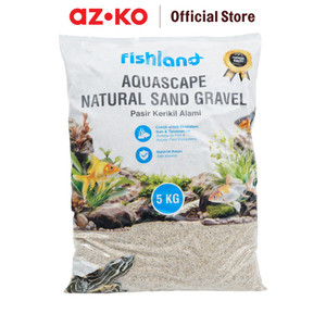 [EZO.0801461] AZKO Fishland 5 kg Pasir Kerikil Alami Aquarium River 0.6-0.8 Mm Pasir Aquascape Aquarium Dekorasi Akuarium Ikan Media Tanam Aquascape
