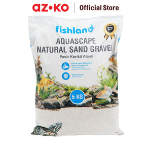 [EZO.0801462] AZKO Fishland 5 kg Pasir Kerikil Alami Aquarium Broken White 0.6-0.8 Mm Pasir Aquascape Aquarium Dekorasi Akuarium Ikan Media Tanam Aquascape