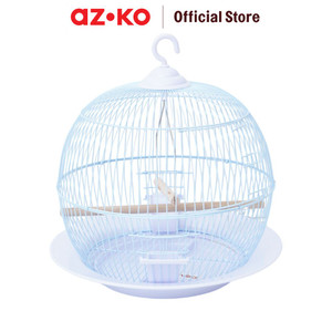 [EZO.0801467] AZKO Cavea 38.5X40 cm Honai Kandang Burung Small - Biru Rumah Burung Sangkar Burung Besi Bird Cage Kebutuhan Hewan Peliharaan