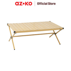 [EZO.0801480] AZKO Soleil Massive Meja Lipat Aluminium - Krem Beige Meja Serbaguna Folding Table Multifunctional Foldable Desk Picnic Table Furniture House