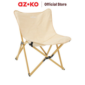 [EZO.0801482] AZKO Soleil Massive Kursi Lipat Aluminium - Krem Beige Multifunctional Foldable Chair Tempat Duduk Serbaguna Kursi Piknik Bangku Kemah