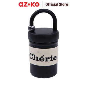 [EZO.0801490] AZKO Ataru 400 ml Chonel Botol Vacuum Flask - Hitam Tumbler Termos Minuman Tempat Air Minum Panas Dingin Water Bottle Food Grade Perlengkapan Minum