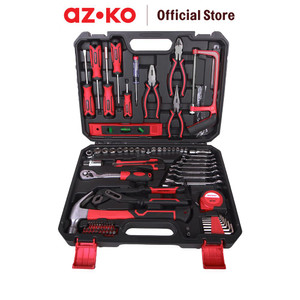 [EZO.0801493] AZKO Maxbuilt Set 96 Pcs Perkakas Mekanik - Hitam Hand Tool Set Alat Perkakas Pertukangan Peralatan Otomotif Bengkel Home Improvement Set Tang Palu Wrench Kunci Pas