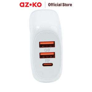 [EZO.0801496] AZKO Sovox Kepala Charger Type A & Type C 65 Watt Head Charger Kepala Casan Colokan Adapter Casan Perlengkapan Elektronik Gadget Accessories