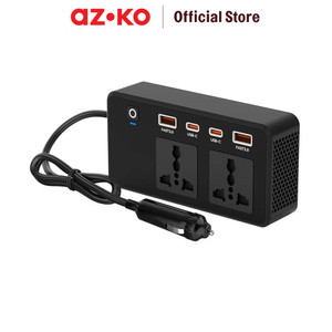 [EZO.0801528] AZKO Krisbow Power Inverter 200 Watt Dengan Usb Alat Penyuplai Arus Listrik Pengubah Daya Listrik Perlengkapan Elektrik