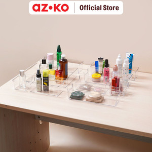 [EZO.0801551] AZKO Stora Set 10 Pcs Organizer Meja Clear Storage Box Tempat Alat Tulis Makeup Aksesoris Serbaguna Wadah Penyimpanan Multifungsi Organizer Meja