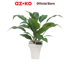 [EZO.0801563] AZKO Forhom Tanaman Artifisial Dieffenbachia Dengan Pot - Hijau Tumbuhan Tanaman Buatan Dekorasi Plant Sintetis Pajangan Rumah Serbaguna Hiasan Properti Foto