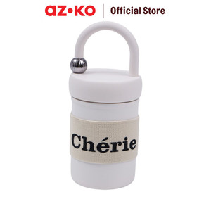 [EZO.0801584] AZKO Ataru 400 ml Chonel Botol Vacuum Flask - Putih Tumbler Termos Minuman Tempat Air Minum Panas Dingin Water Bottle Food Grade Perlengkapan Minum