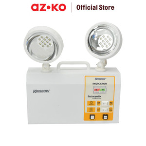 [EZO.0801587] AZKO Powerlite Lampu Darurat Twin-Spot 5038R Emergency Lamp Lampu Camping Portable Travel Light Lampu Cadangan