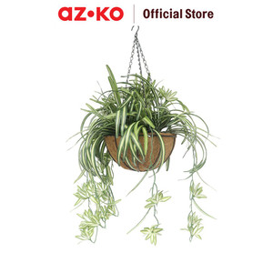 [EZO.0801592] AZKO Forhom Tanaman Artifisial Gantung Spider Dengan Pot Keranjang Tumbuhan Tanaman Buatan Dekorasi Plant Sintetis Pajangan Rumah Serbaguna Hiasan Properti Foto