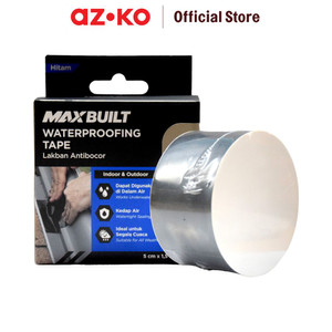 [EZO.0801599] AZKO Maxbuilt 5 cmx1.5 mtr Isolasi Tahan Air Pe - Hitam Isolasi Lakban Perekat Waterproof Tambalan Bocor Tape Anti Air