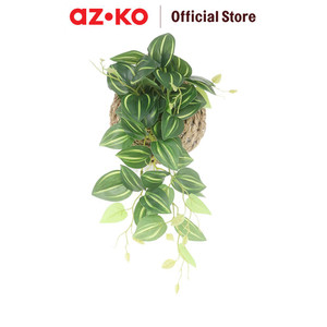 [EZO.0801601] AZKO Forhom 33 cm Tanaman Artifisial Gantung Wander Jew Dengan Pot Keranjang Tumbuhan Tanaman Buatan Dekorasi Plant Sintetis Pajangan Rumah Serbaguna Hiasan Properti Foto