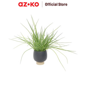 [EZO.0801608] AZKO Forhom Tanaman Artifisial Spring Grass Dengan Pot - Hitam Tumbuhan Tanaman Buatan Dekorasi Plant Sintetis Pajangan Rumah Serbaguna Hiasan Properti Foto